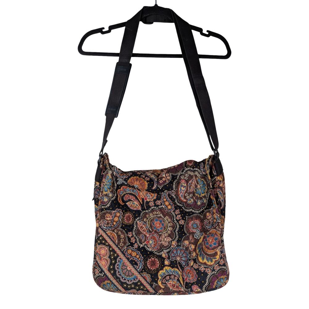 Vera Bradley Kensington Paisley Quilted Cotton Messenger Laptop Bag